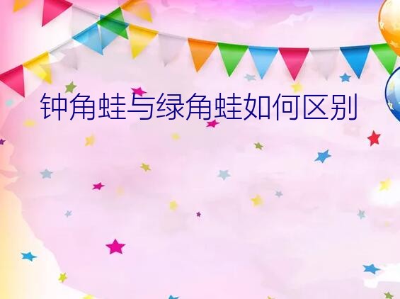 钟角蛙与绿角蛙如何区别？怎么看钟角蛙是不是饿了，我看电脑上说不能多喂，所以没敢多喂，我看网上的图片，他们的肚子都鼓鼓的