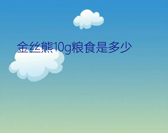 金丝熊10g粮食是多少？金丝熊一年可以生几窝