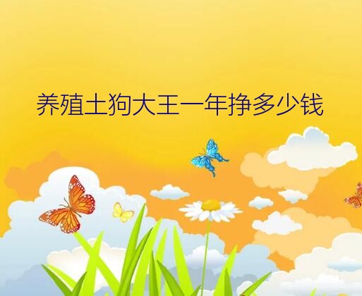 养殖土狗大王一年挣多少钱