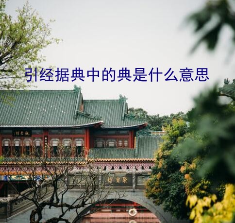 引经据典是什么意思（引经据典中的典是什么意思）