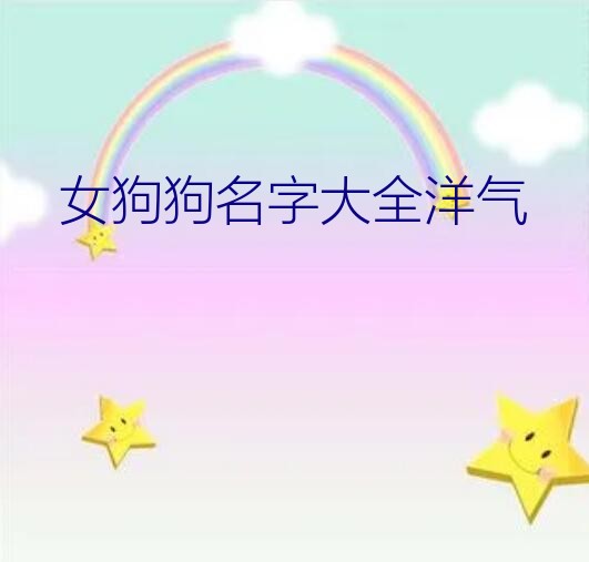 女狗狗名字大全洋气