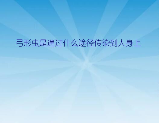 弓形虫是通过什么途径传染到人身上