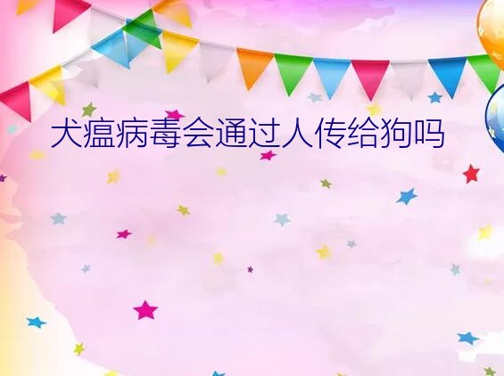 犬瘟病毒会通过人传给狗吗？人会携带犬瘟热病毒传染给别人家的狗狗吗